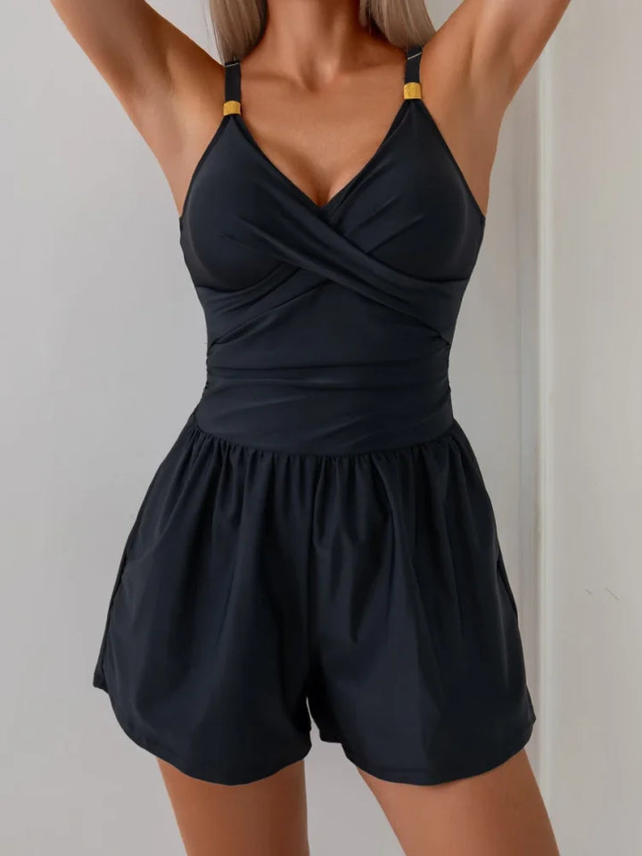 Sloane Terry-Cloth One-Piece Swimsuit with Pockets