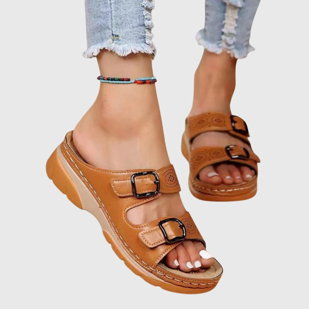 Olivia - Orthopedic Leather Sandals