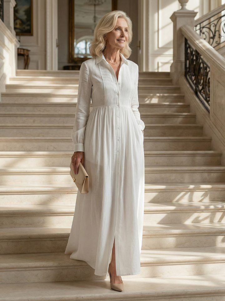 White Shirt Maxi Dress