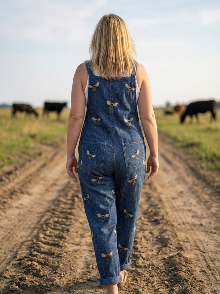 Date-Night Bee-Strap Jumpsuit