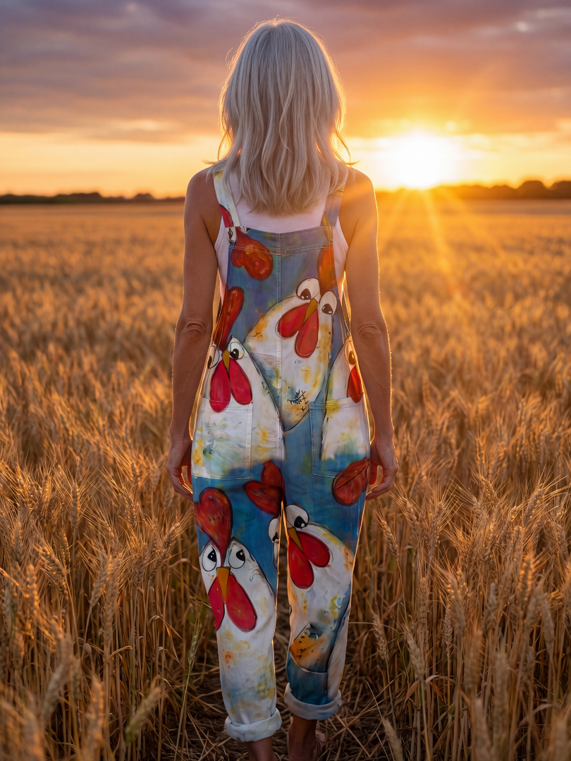 Brunch-Ready Playful Motif Jumpsuit