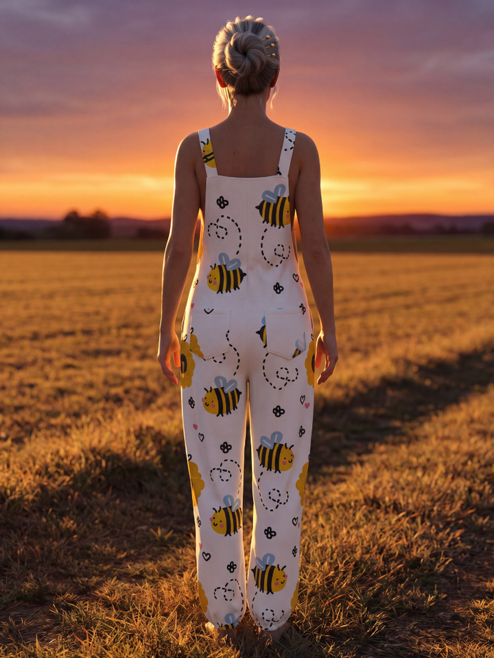 Garden Party Bee Floral Jumpsuit