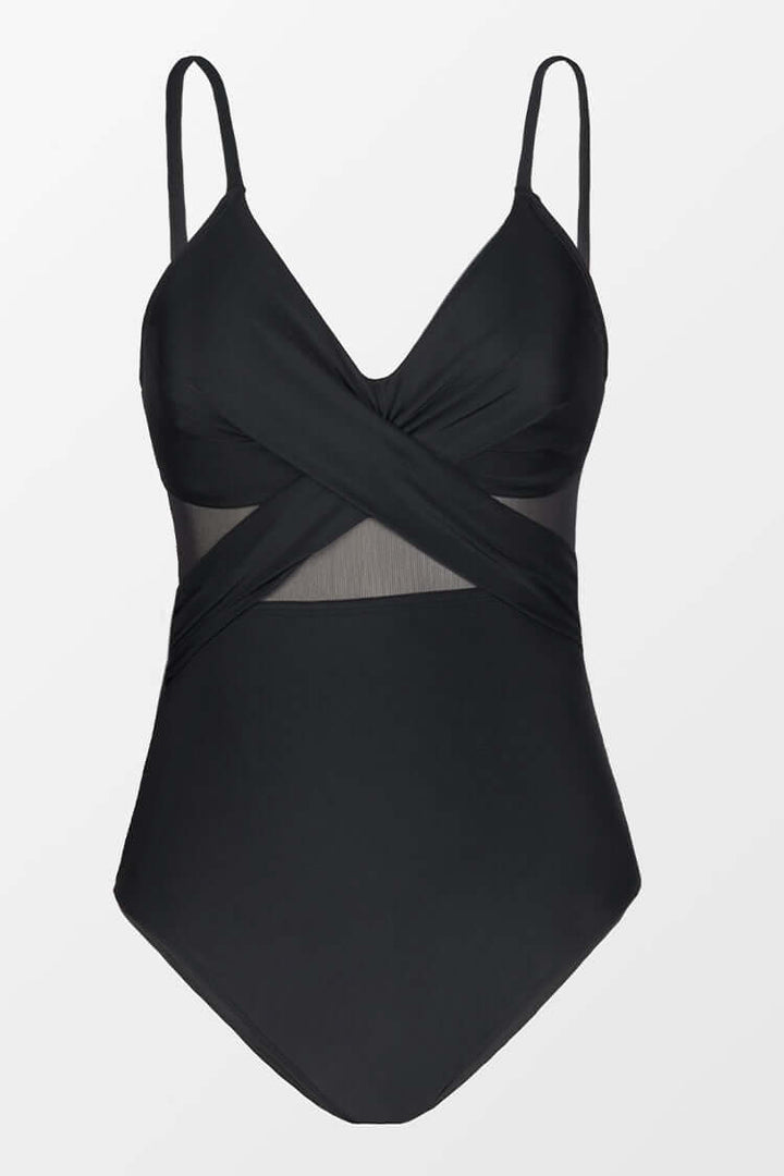 Sofia One-Piece Swimsuit with Sheer Accents and Elegant Shaping Fit