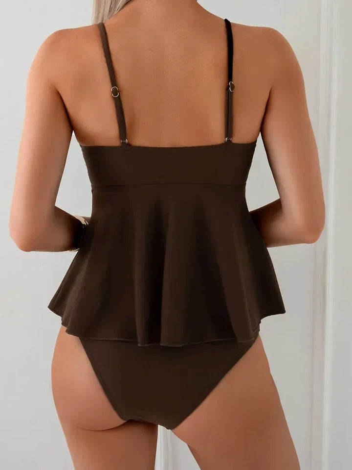 Coco Peplum Tummy-Control Tankini Set