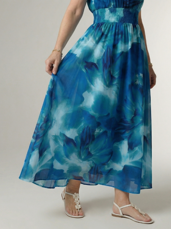 Buttercup Tie-Dye Halter Maxi Dress