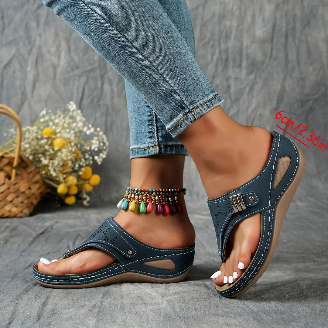 Élodie | Wedge Toe-Post Sandals