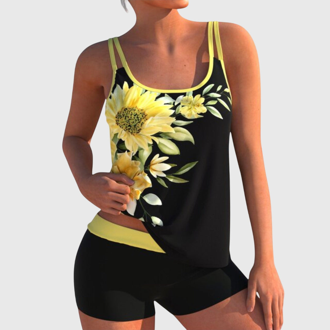 Flor Floral Tummy-Control Swimsuit