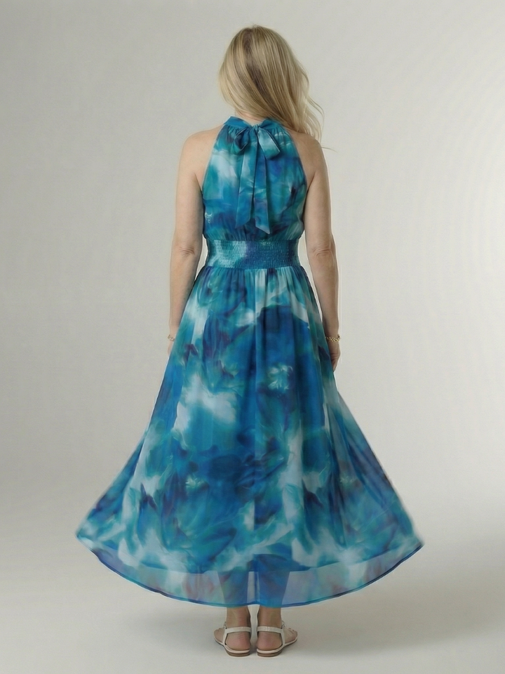 Buttercup Tie-Dye Halter Maxi Dress