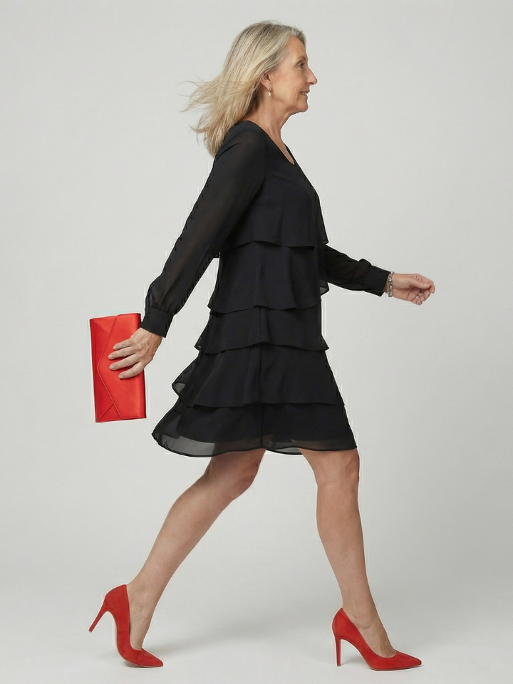 Desk-to-Dinner Layered Knee-Length Sheath Dress