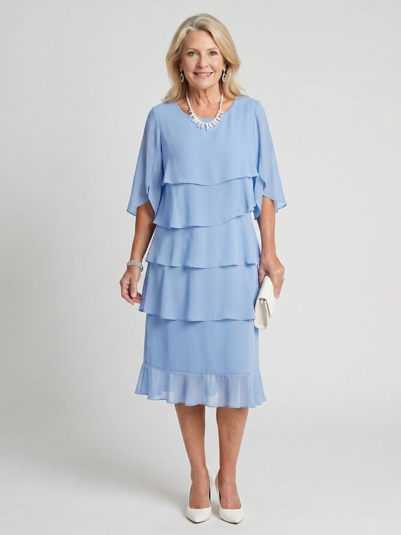 Twirl-Worthy Tiered Garden Party Midi Dress