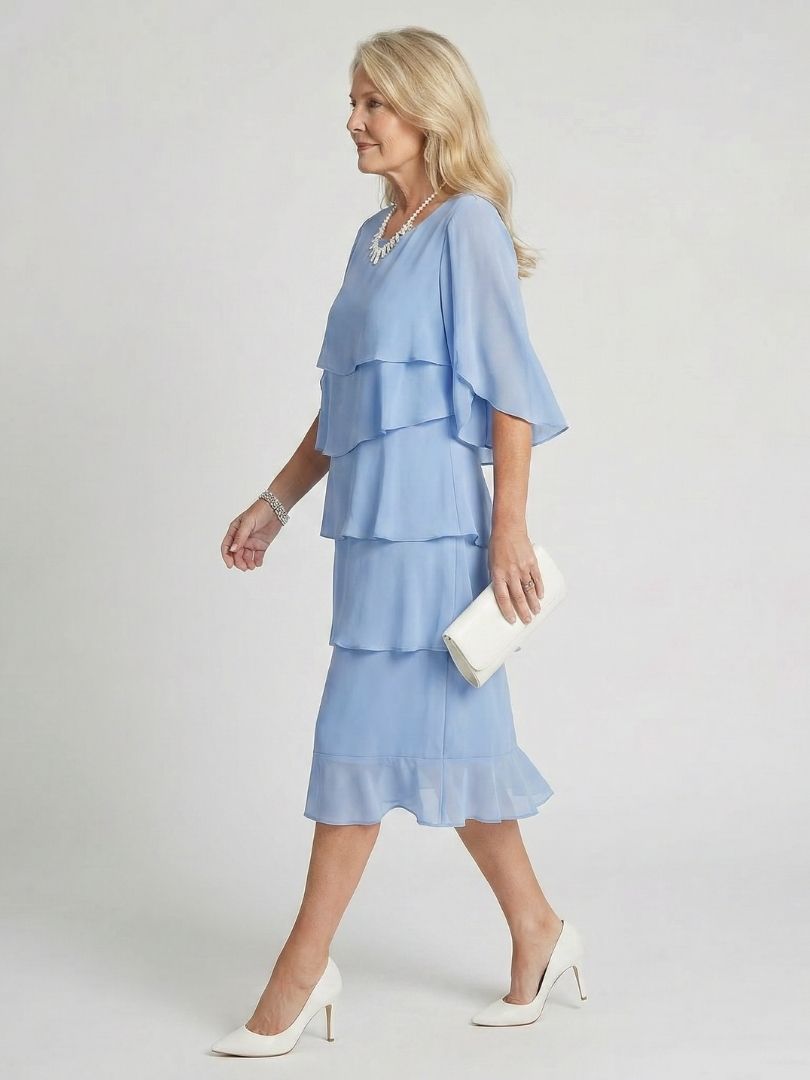 Twirl-Worthy Tiered Garden Party Midi Dress