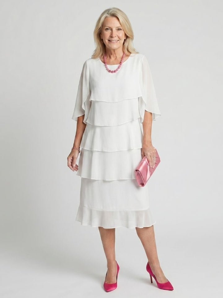 Twirl-Worthy Tiered Garden Party Midi Dress