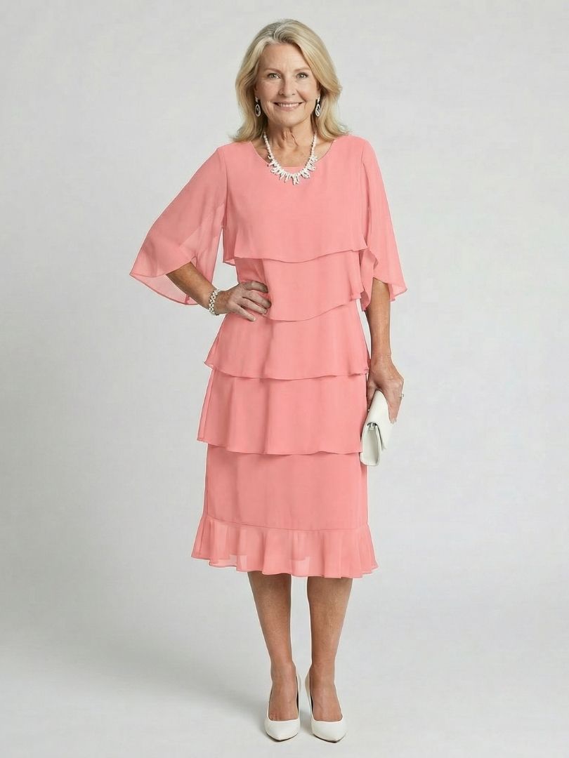 Twirl-Worthy Tiered Garden Party Midi Dress
