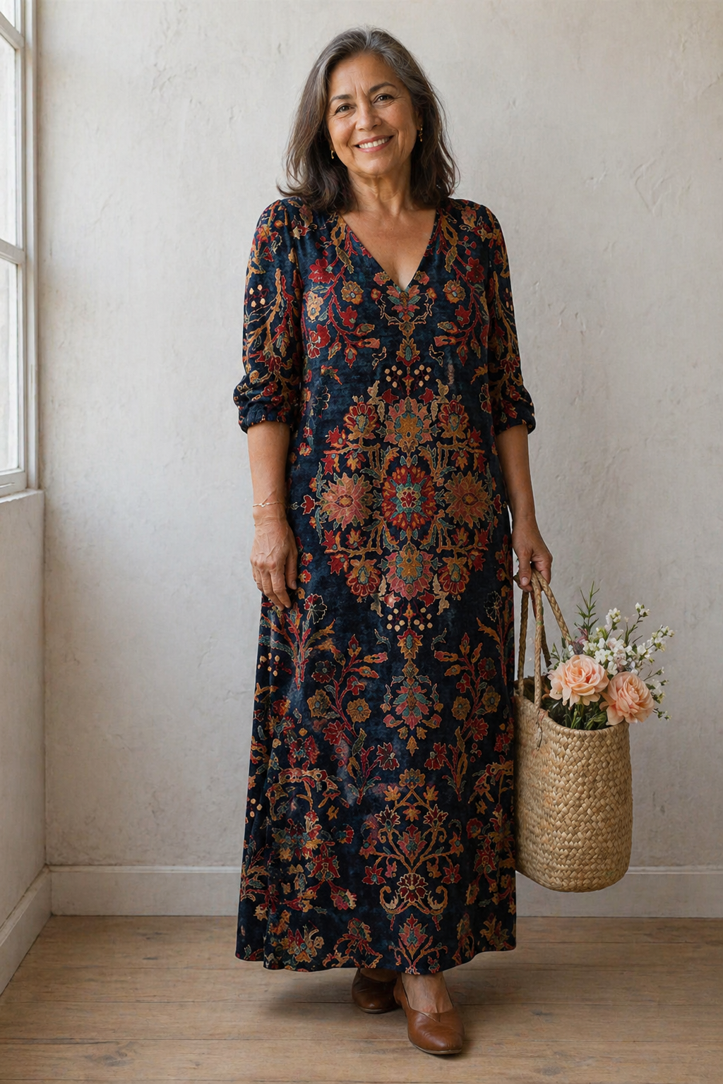 Mixed Print Boho Shift Dress