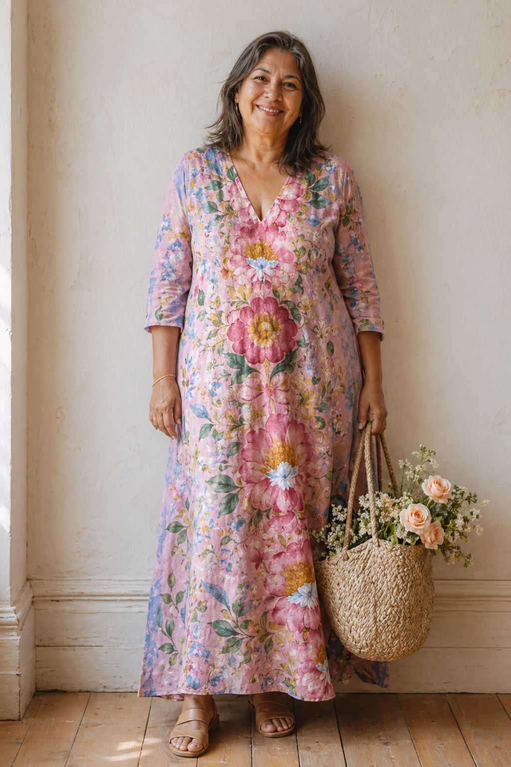 Soft Print Boho Shift Dress
