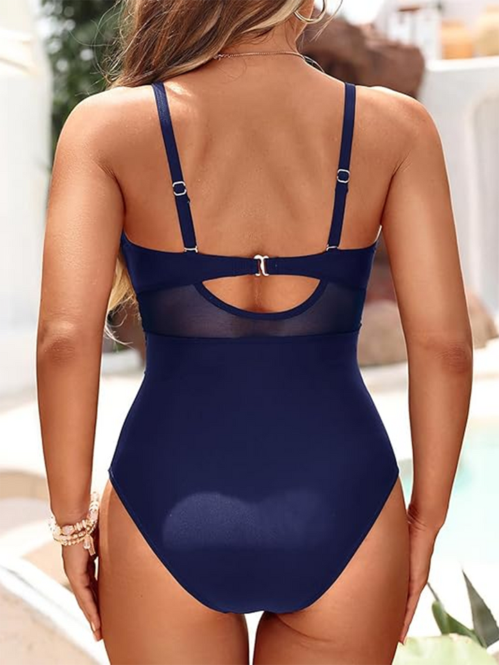 Sofia One-Piece Swimsuit with Sheer Accents and Elegant Shaping Fit