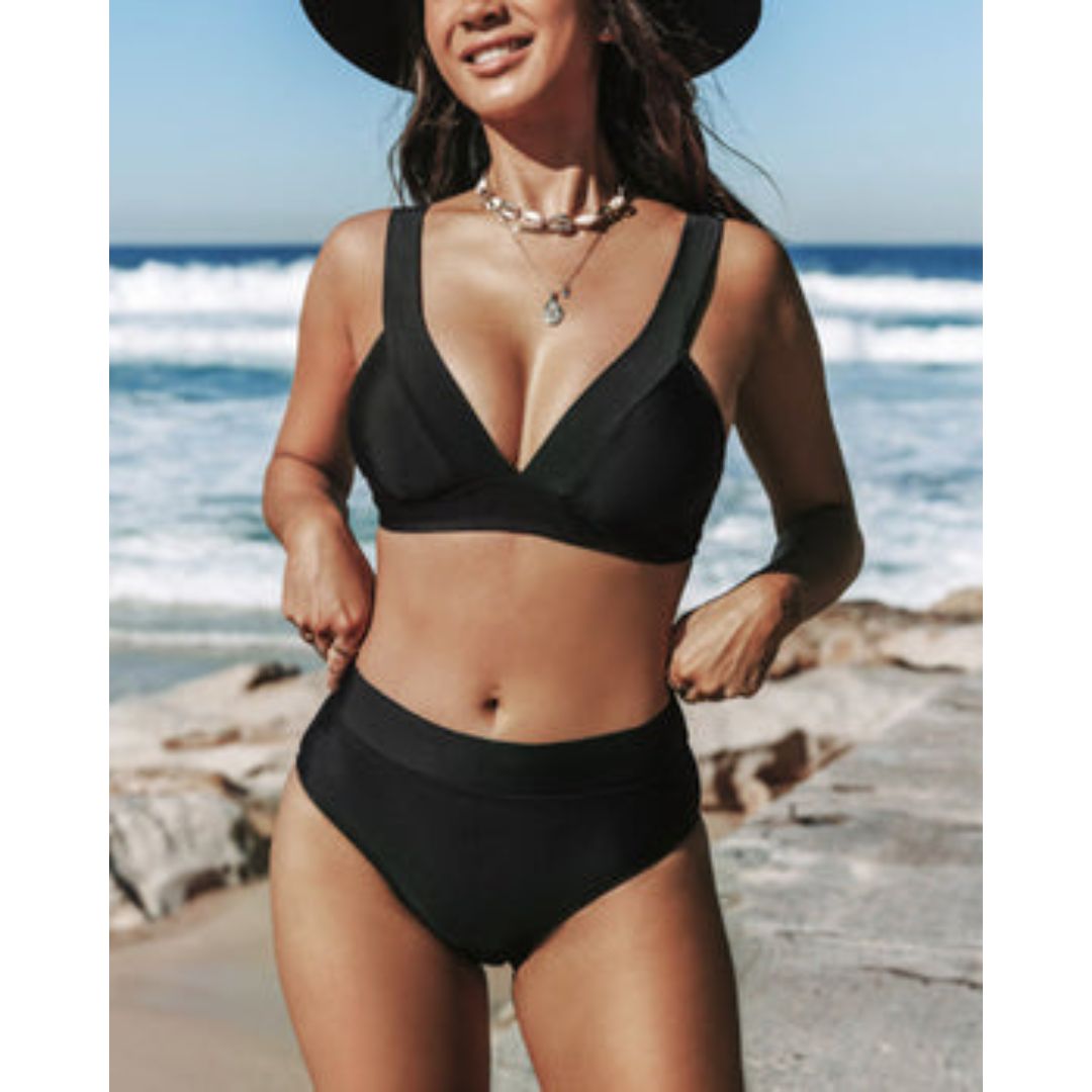 Hilde Solid High-Waisted Swimsuit
