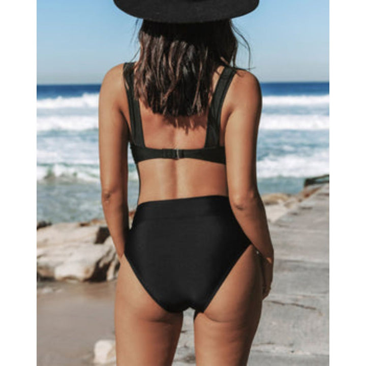 Hilde Solid High-Waisted Swimsuit