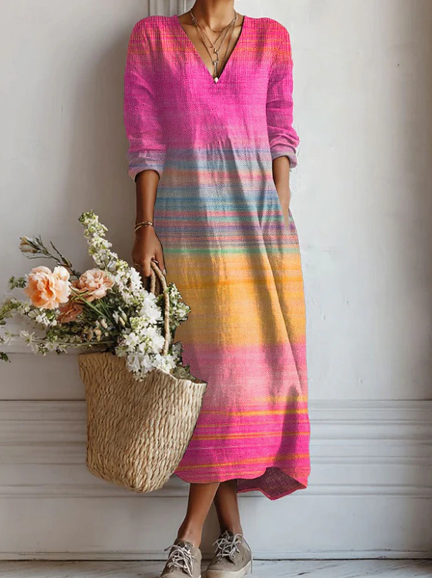 Tribal Print Pocket Shift Dress