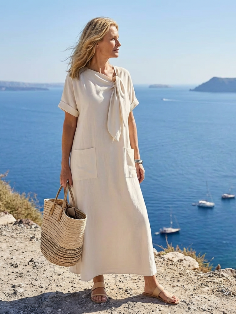 Effortless Summer Pocketed Short Sleeve Maxi Dress
