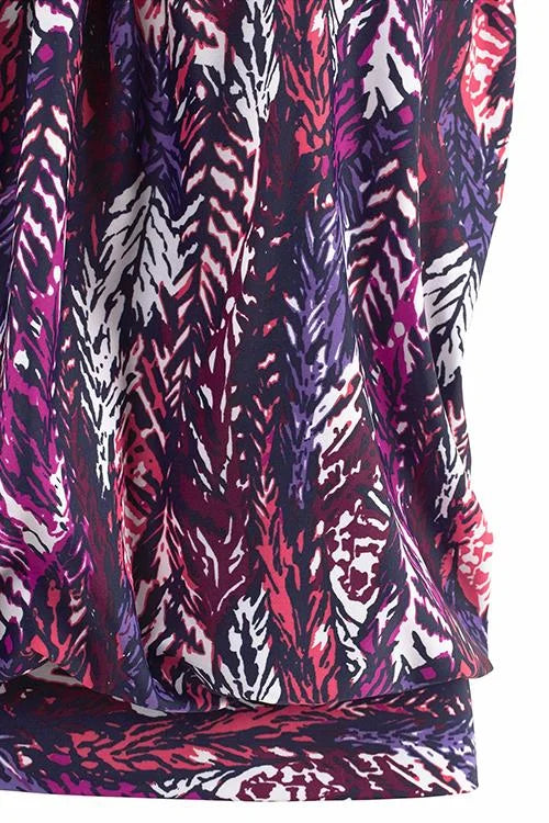 Penacho Feather-Print Tummy-Control Tankini Set