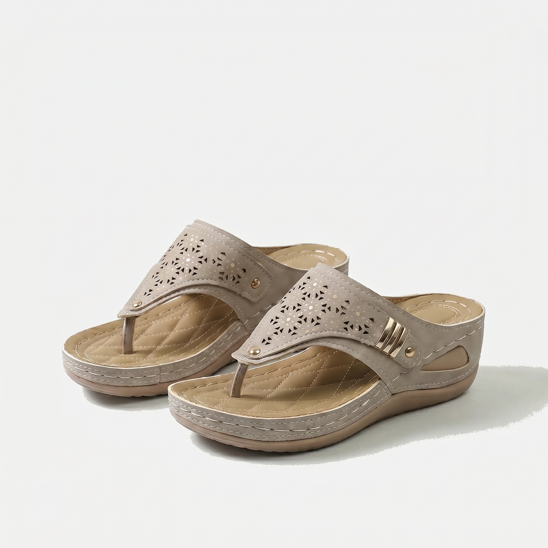 Élodie | Wedge Toe-Post Sandals