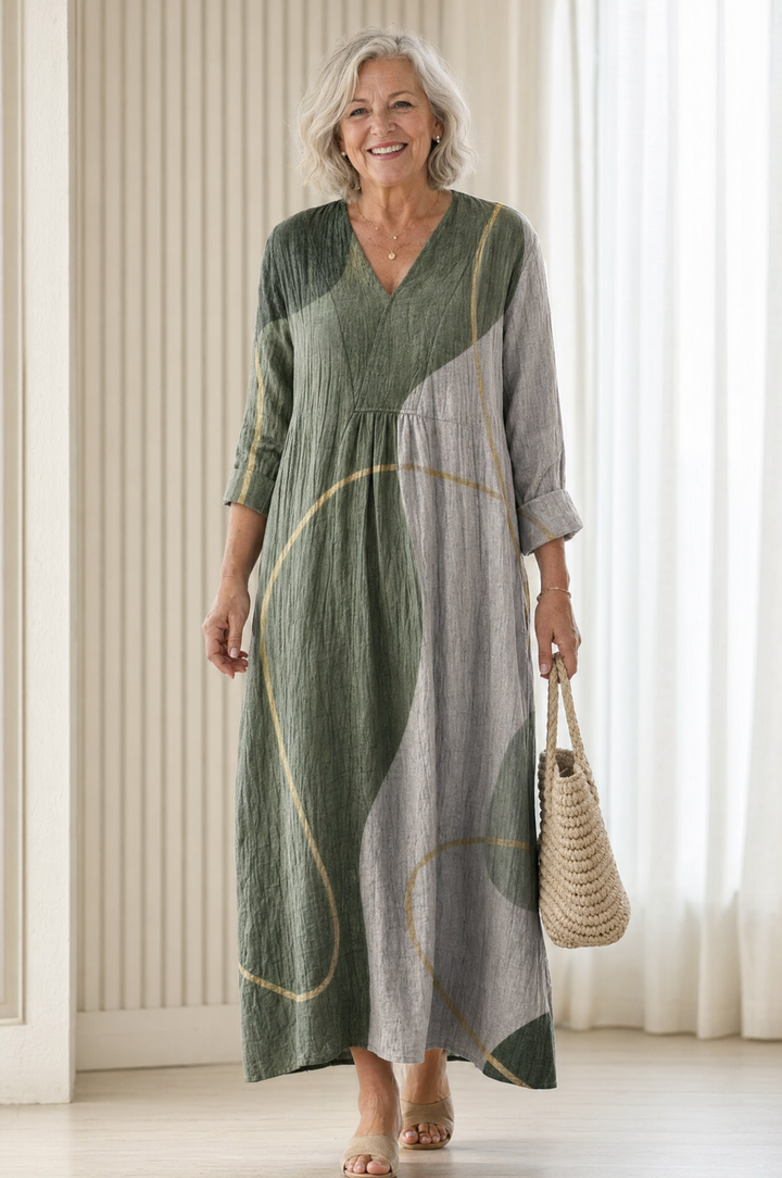 Sage Green Pocket Shift Dress
