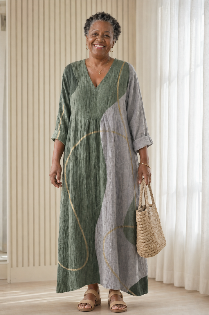 Sage Green Pocket Shift Dress