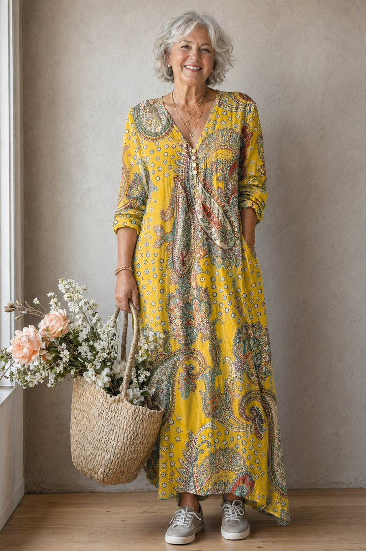 Yellow Pocket Shift Dress