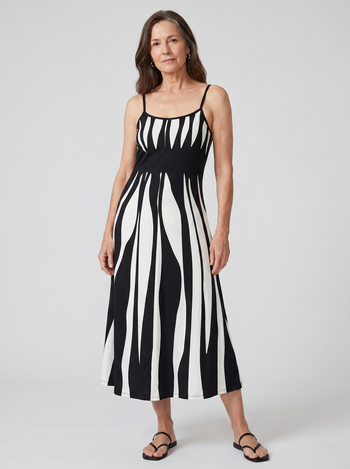 Painted Stripe Maxi Dress