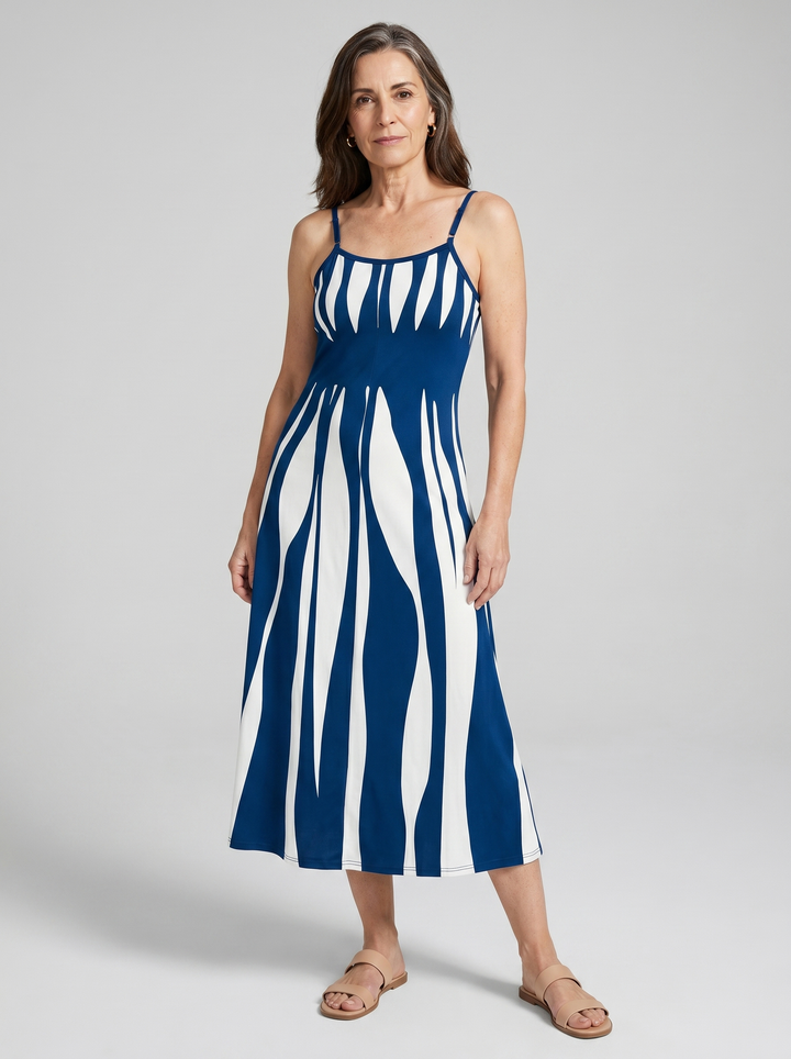 Painted Stripe Maxi Dress