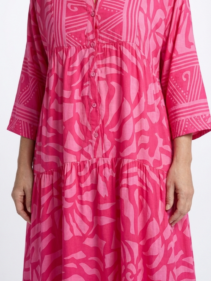 Flirty Date Night Button Front Midi Dress
