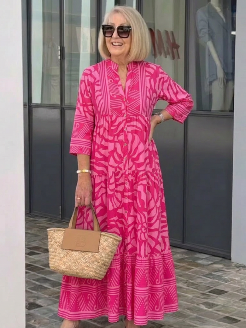 Flirty Date Night Button Front Midi Dress